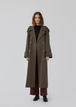 EvieMD Trenchcoat, Espresso, XS