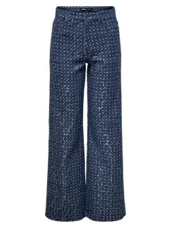 Evita Shimmer Jeans, Dark Blue Denim, XL