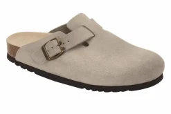 Fae Suede Clogs, Dark Beige, 39