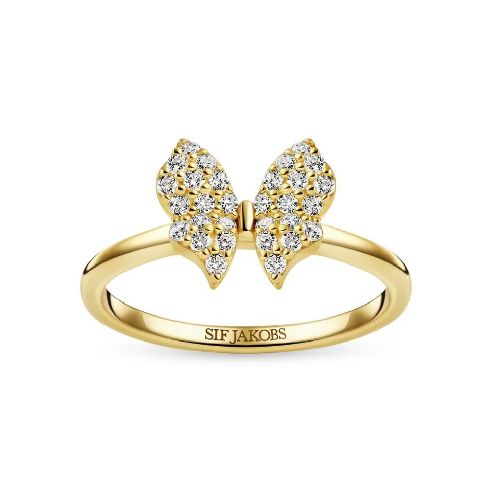 Farfalla Ring, Gold Plated, 56