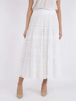 Felicia S Voile Nederdel, White, 36