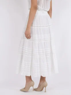 Felicia S Voile Nederdel, White, 36