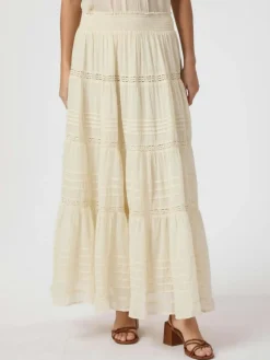 Felicia S Voile Nederdel, Light Yellow, 38