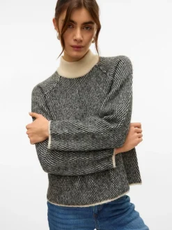 Felize Striktrøje, Birch w. Black, M