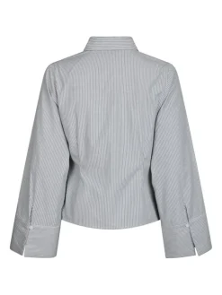 Fenli Striped Skjorte, Grey, 38