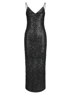 Fie Glitter Kjole, Black, L