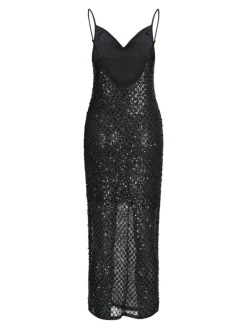 Fie Glitter Kjole, Black, L