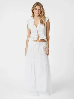 Fippo S Voile Nederdel, White, 42