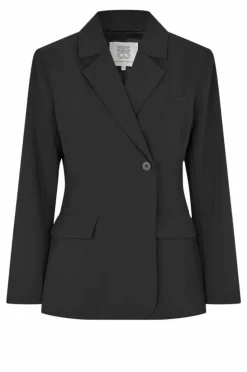 Fique Fitted Blazer, Black, L