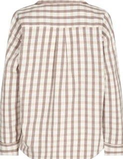 Flannel Pyjamasskjorte, Brun, XL