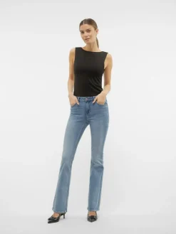 Flash Flared Jeans, Light Blue Denim, XS/L34