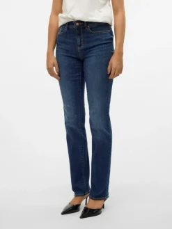 Flash Straight Jeans, Dark Blue Denim, M/L32