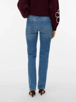 Flash Straight Jeans, Medium Blue Denim, M/L32