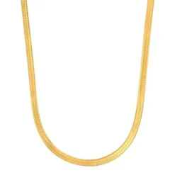 Flat Halskæde, Guld, 45+5 cm