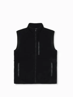 Fleece Vest, Black, M