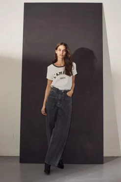 Flip Waist Pocket Jeans, Black, S