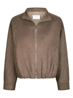 Florine Wool Bomber Jakke, Light Brown, 36