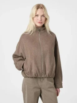 Florine Wool Bomber Jakke, Light Brown, 36