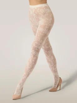 Flower Tights, Buttermilk, XS