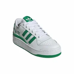 Forum Bold Stripes Sneakers, White/Green, 37 1/3