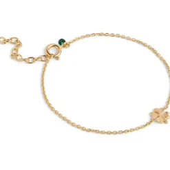 Four-Leaf Armbånd, Gold Plated, 15+4 cm