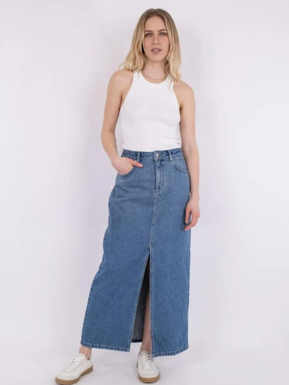 Frankie D Nederdel, Vintage Blue, 34