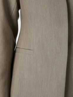 Frillis Fitted Blazer, Dark Sand, 42