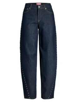 Fuji Ivy Barrel Jeans, Dark Blue Denim, W29/L30