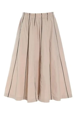 Fukkura Poplin Nederdel, Dusty Quartz/Black Piping, S