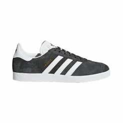 Gazelle Sneakers, Dark Grey Heather/White/Gold Metallic, 42 2/3