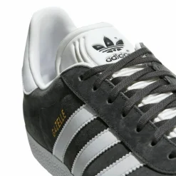 Gazelle Sneakers, Dark Grey Heather/White/Gold Metallic, 42 2/3