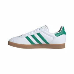 Gazelle Sneakers, White/Bold Green/Gold Metallic, 37 1/3