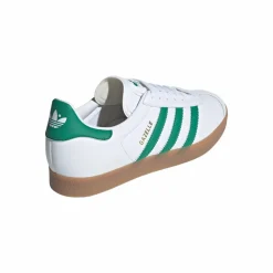 Gazelle Sneakers, White/Bold Green/Gold Metallic, 37 1/3