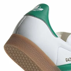 Gazelle Sneakers, White/Bold Green/Gold Metallic, 37 1/3