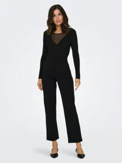 Geggo Straight Bukser, Black, L/L30