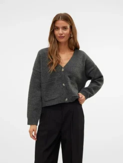 Gemma Cardigan, Dark Grey Melange, XL