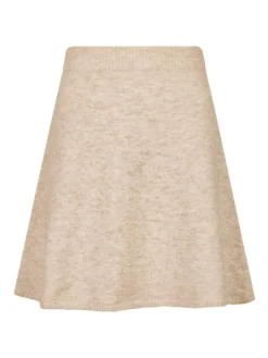 Gisa Striknederdel, Sand Melange, 40