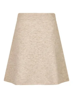 Gisa Striknederdel, Sand Melange, 40