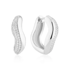 Glorenza Grande Øreringe, Silver