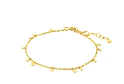 Glow Armbånd, Gold Plated, 15-18 cm