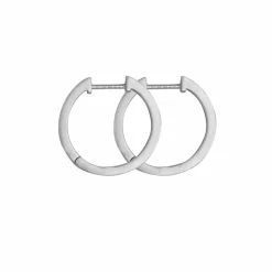 Grace Medium Hoops, Silver