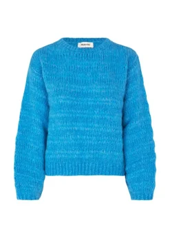 GroverMD O-neck Striktrøje, Bonnie Blue, XS