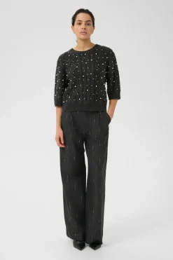 GZtaiba Striktrøje, Dark Grey Melange, M