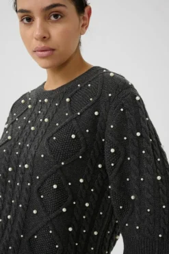 GZtaiba Striktrøje, Dark Grey Melange, M