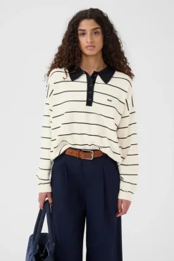 GZtaige Polotrøje, Egret/Skycaptain Striped, S