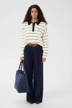 GZtaige Polotrøje, Egret/Skycaptain Striped, S