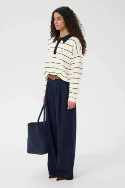 GZtaige Polotrøje, Egret/Skycaptain Striped, S