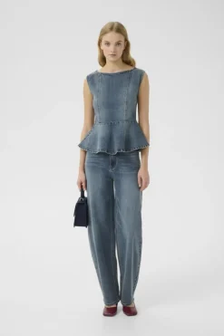 GZviva Vest, Vintage Blue Denim, 36