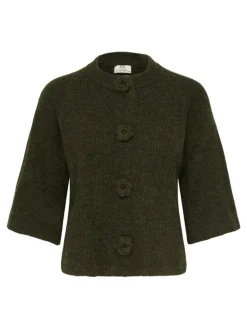 Hailey Rose Cardigan, Dark Olive, XL