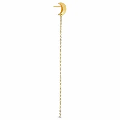 Half Moon Chain Ørering, Gold Plated-Left